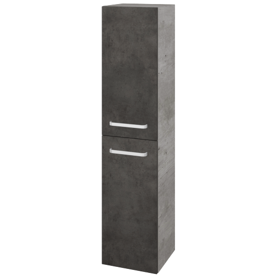 Hochschrank UNI SVD2 35  - D01 Beton - Griffes T01 - D16 Dark Beton - Links