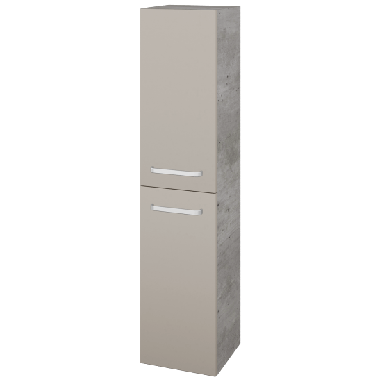 Hochschrank UNI SVD2 35  - D01 Beton - Griffes T01 - N07 Stone - Links