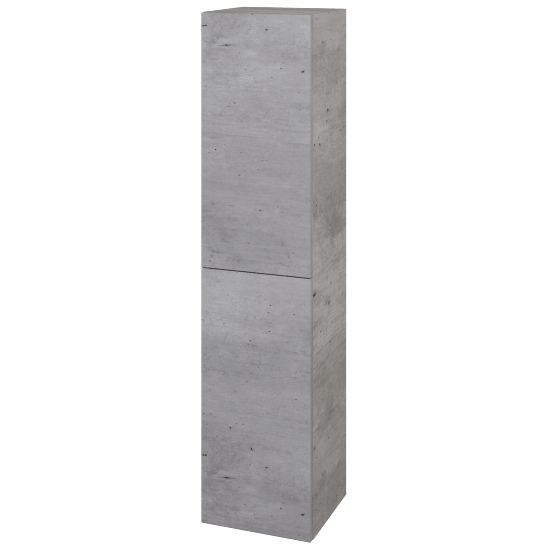 Vysoká skříň DOS SVD2 35  - D01 Beton - Úchytka T00 (bez úchytky) - D01 Beton - Levé