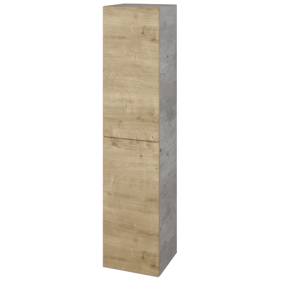 Vysoká skříň DOS SVD2 35  - D01 Beton - Úchytka T00 (bez úchytky) - D09 Arlington - Levé