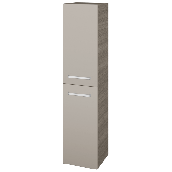 Vysoká skříň DOS SVD2 35  - D03 Cafe - Úchytka T01 - N07 Stone - Levé