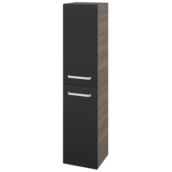 Vysoká skříň DOS SVD2 35  - D03 Cafe - Úchytka T01 - N03 Graphite - Levé