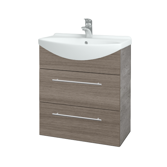 Umyvadlová skříňka TAKE IT SZZ2 65  - D01 Beton - Úchytka T02 - D03 Cafe