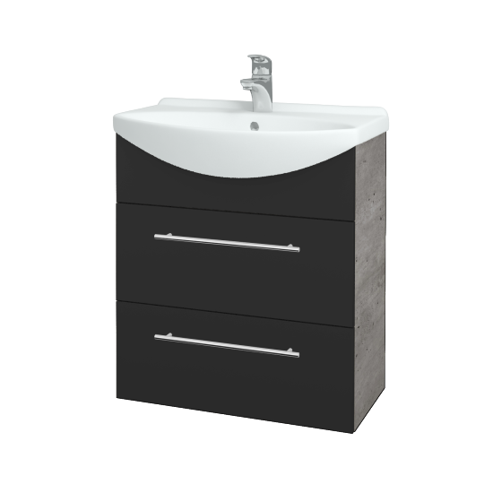 Umyvadlová skříňka TAKE IT SZZ2 65  - D01 Beton - Úchytka T02 - N03 Graphite