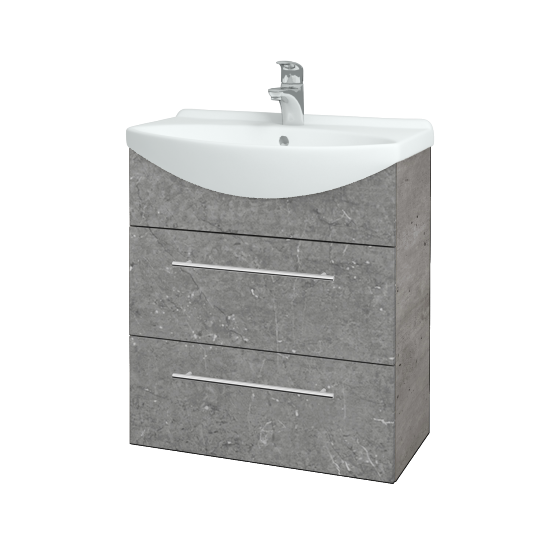 Umyvadlová skříňka TAKE IT SZZ2 65  - D01 Beton - Úchytka T02 - D20 Galaxy