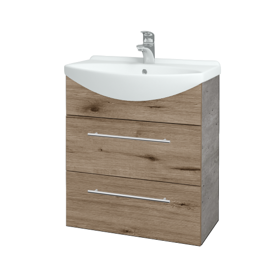 Umyvadlová skříňka TAKE IT SZZ2 65  - D01 Beton - Úchytka T02 - D23 Herkules