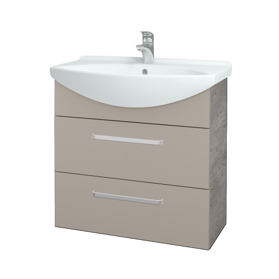 Umyvadlová skříňka TAKE IT SZZ2 75  - D01 Beton - Úchytka T01 - N07 Stone