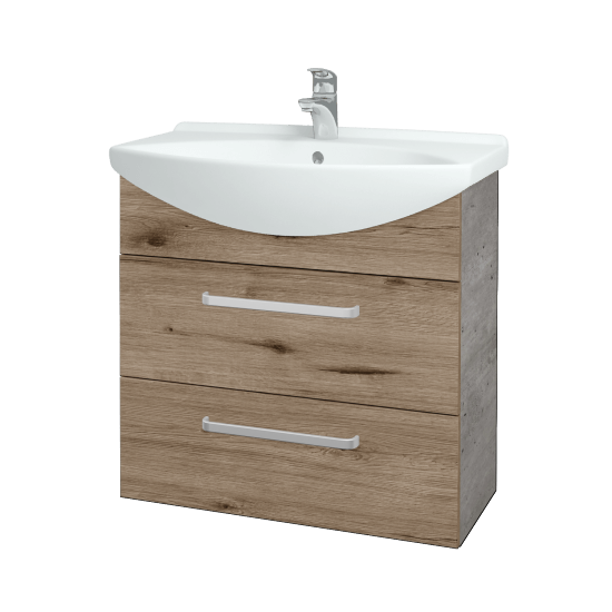 Umyvadlová skříňka TAKE IT SZZ2 75  - D01 Beton - Úchytka T01 - D23 Herkules