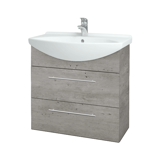 Umyvadlová skříňka TAKE IT SZZ2 75  - D01 Beton - Úchytka T02 - D01 Beton