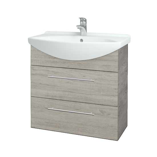 Umyvadlová skříňka TAKE IT SZZ2 75  - D01 Beton - Úchytka T02 - D05 Oregon