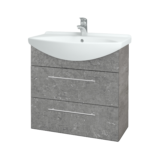 Umyvadlová skříňka TAKE IT SZZ2 75  - D01 Beton - Úchytka T02 - D20 Galaxy
