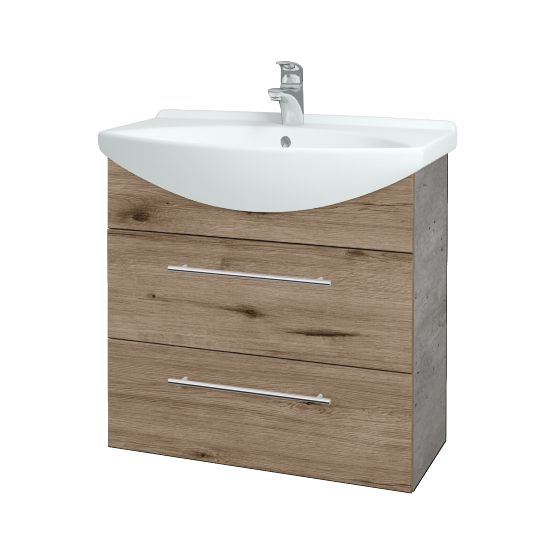 Umyvadlová skříňka TAKE IT SZZ2 75  - D01 Beton - Úchytka T02 - D23 Herkules