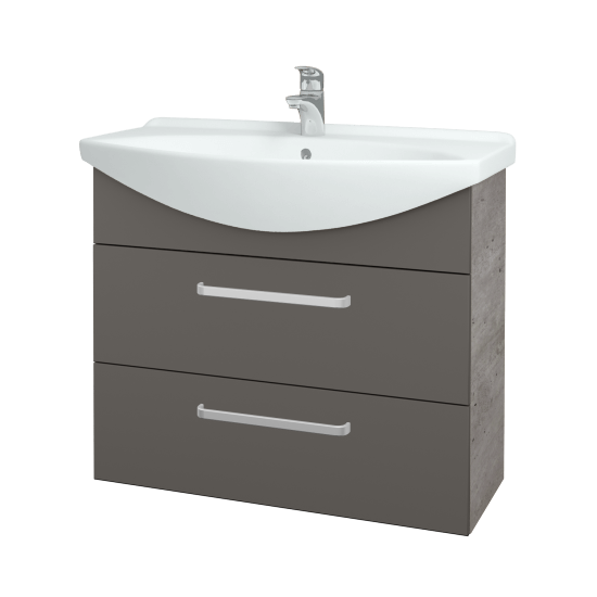 Umyvadlová skříňka TAKE IT SZZ2 85  - D01 Beton - Úchytka T01 - N06 Lava