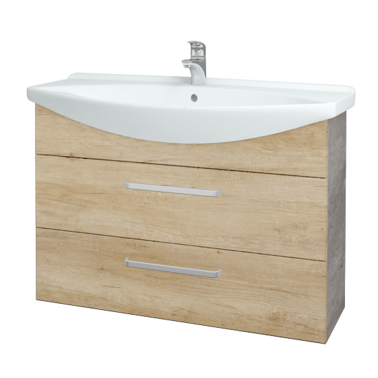 Umyvadlová skříňka TAKE IT SZZ2 105  - D01 Beton - Úchytka T01 - D15 Nebraska