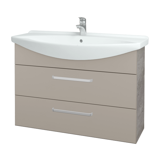 Umyvadlová skříňka TAKE IT SZZ2 105  - D01 Beton - Úchytka T01 - N07 Stone