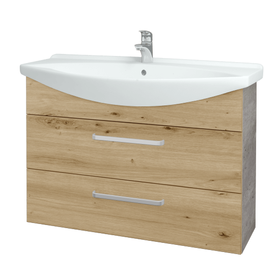 Umyvadlová skříňka TAKE IT SZZ2 105  - D01 Beton - Úchytka T01 - D22 Karamel