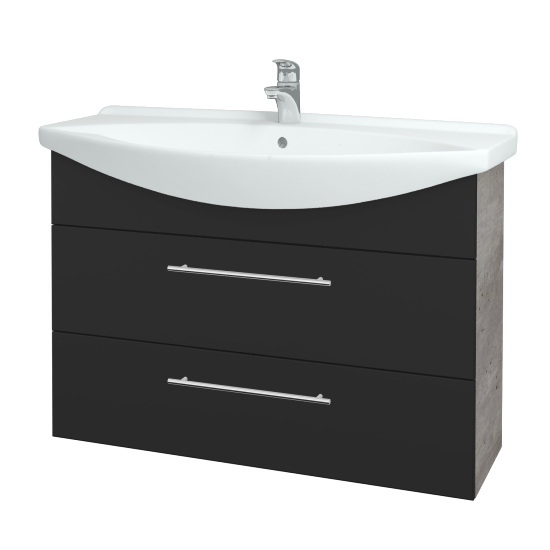 Umyvadlová skříňka TAKE IT SZZ2 105  - D01 Beton - Úchytka T02 - N03 Graphite