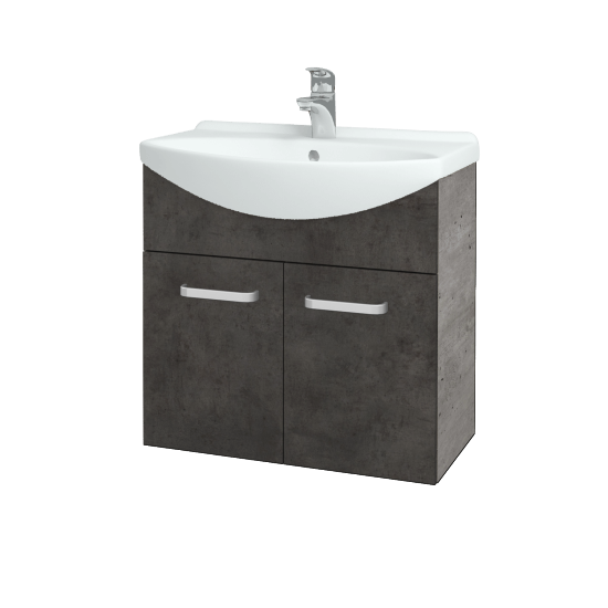 Umyvadlová skříňka TAKE IT SZD2 65  - D01 Beton - Úchytka T01 - D16 Beton tmavý