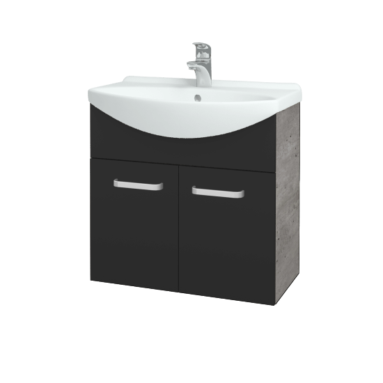 Umyvadlová skříňka TAKE IT SZD2 65  - D01 Beton - Úchytka T01 - N03 Graphite