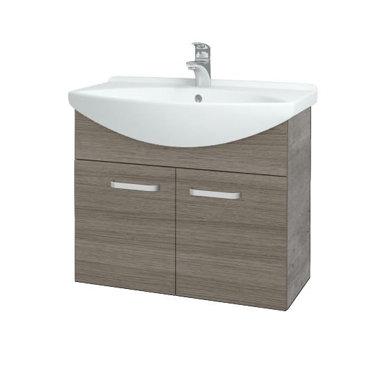 Umyvadlová skříňka TAKE IT SZD2 75  - D01 Beton - Úchytka T01 - D03 Cafe