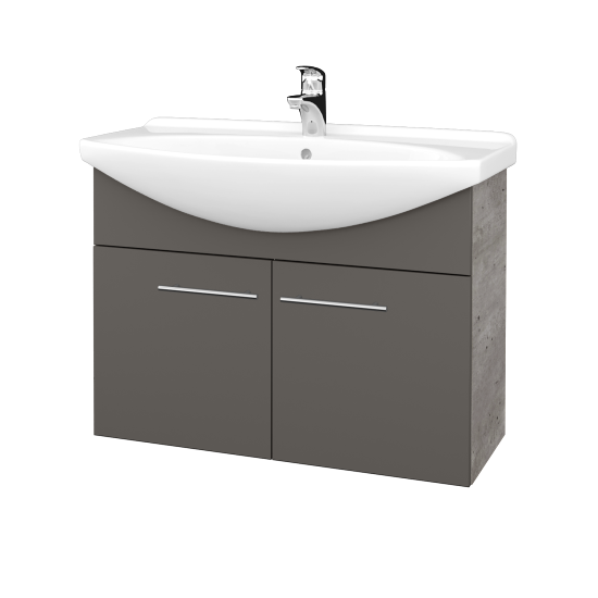 Umyvadlová skříňka TAKE IT SZD2 85  - D01 Beton - Úchytka T02 - N06 Lava