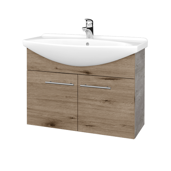 Umyvadlová skříňka TAKE IT SZD2 85  - D01 Beton - Úchytka T02 - D23 Herkules