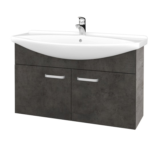 Umyvadlová skříňka TAKE IT SZD2 105  - D01 Beton - Úchytka T01 - D16 Beton tmavý
