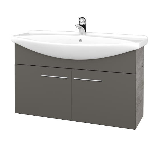 Umyvadlová skříňka TAKE IT SZD2 105  - D01 Beton - Úchytka T02 - N06 Lava