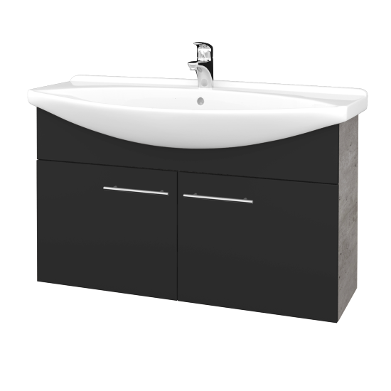 Umyvadlová skříňka TAKE IT SZD2 105  - D01 Beton - Úchytka T02 - N03 Graphite