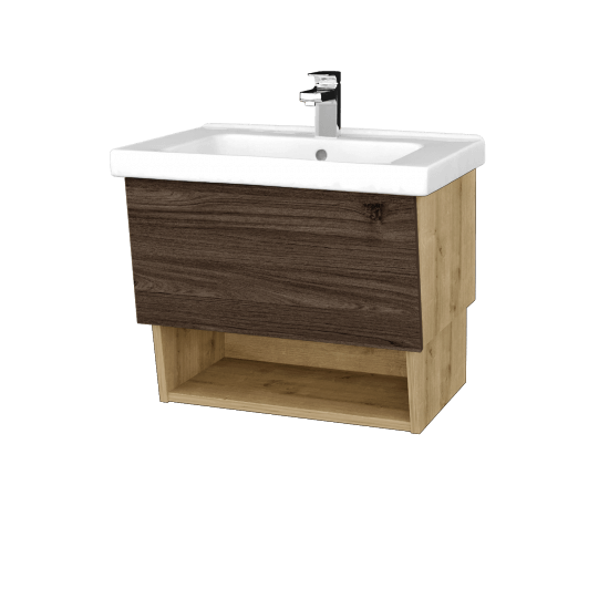 Koupelnová skříňka INVENCE SZZO 65 (umyvadlo Harmonia)  - D09 Arlington - D25 Teak