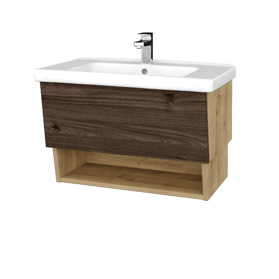 Koupelnová skříňka INVENCE SZZO 80 (umyvadlo Harmonia)  - D09 Arlington - D25 Teak