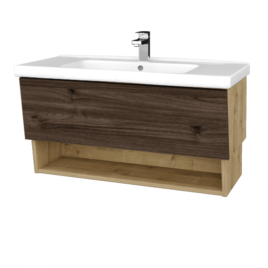 Koupelnová skříňka INVENCE SZZO 100 (umyvadlo Harmonia)  - D09 Arlington - D25 Teak