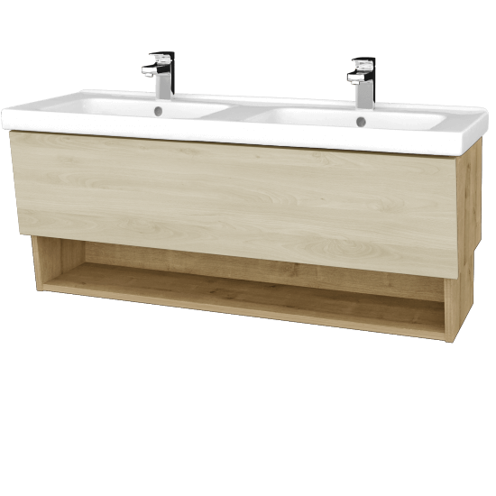 Koupelnová skříňka INVENCE SZZO 125 (dvojumyvadlo Harmonia)  - D09 Arlington - D24 Ohio