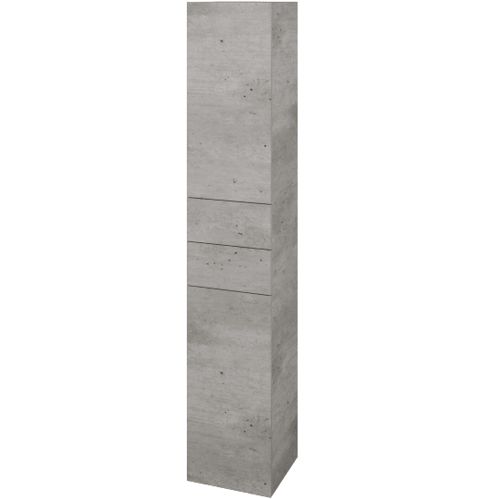 Vysoká skříň DOS SVD2Z2 35  - D01 Beton - Úchytka T00 (bez úchytky) - D01 Beton - Levé