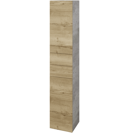 Vysoká skříň DOS SVD2Z2 35  - D01 Beton - Úchytka T00 (bez úchytky) - D26 Ontario - Levé