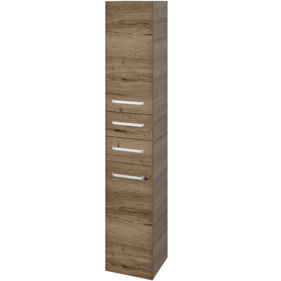 Vysoká skříň DOS SVD2Z2 35  - D03 Cafe - Úchytka T01 - D21 Tobacco - Levé