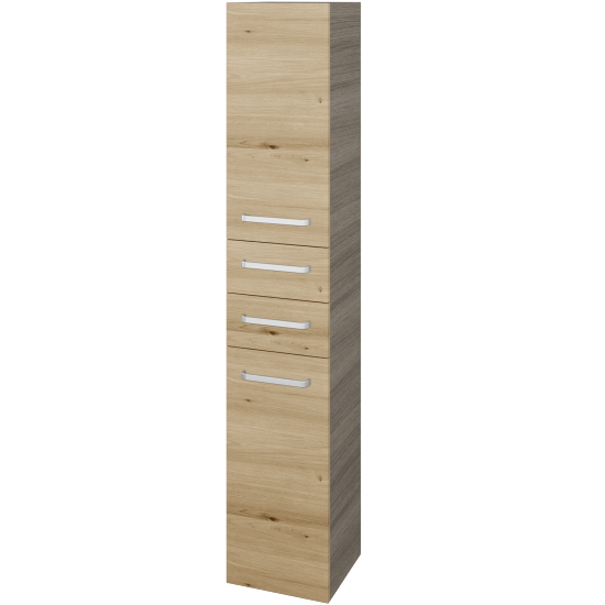 Vysoká skříň DOS SVD2Z2 35  - D03 Cafe - Úchytka T01 - D22 Karamel - Levé