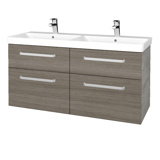 Umyvadlová skříňka Q MAX SZZ4 120  - D01 Beton - Úchytka T01 - D03 Cafe