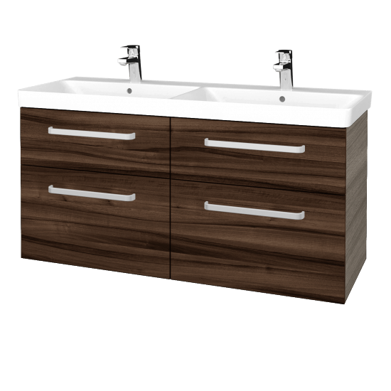 Badezimmerschrank NEXT SZZ4 120  - D03 Cafe - Griffes T01 - D06 Nussbaum