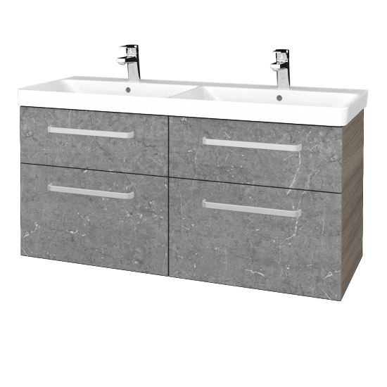 Umyvadlová skříňka Q MAX SZZ4 120  - D03 Cafe - Úchytka T01 - D20 Galaxy