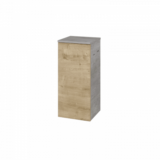 Nízká skříňka DOS SND 35  - D01 Beton - Úchytka T00 (bez úchytky) - D09 Arlington - Levé