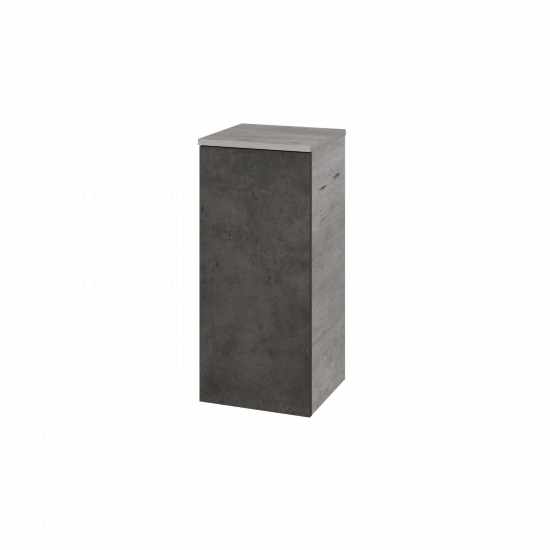 Nízká skříňka DOS SND 35  - D01 Beton - Úchytka T00 (bez úchytky) - D16 Beton tmavý - Levé