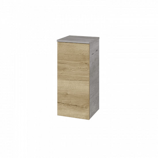 Nízká skříňka DOS SND 35  - D01 Beton - Úchytka T00 (bez úchytky) - D26 Ontario - Levé
