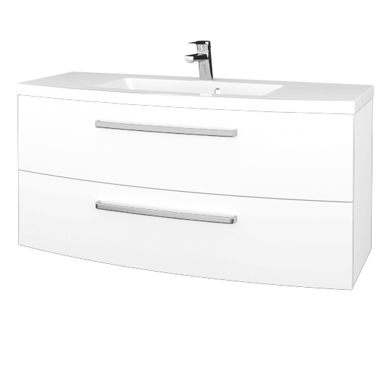 Umyvadlová skříňka BRIO SZZ2 120  - L01 Bílá vysoký lesk - M01 Bílá mat