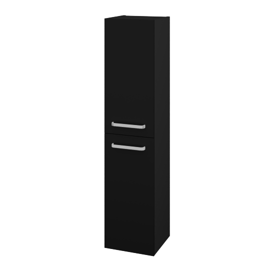 Vysoká skříň BRIO SVD2 35  - L03 Antracit vysoký lesk - L17 Černá vysoký lesk - Levé