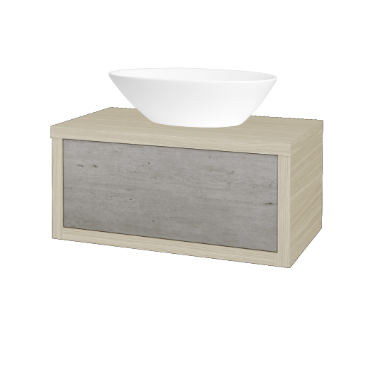 Umyvadlová skříňka STORM SZZ 80 (umyvadlo Triumph)  - D04 Dub - D01 Beton