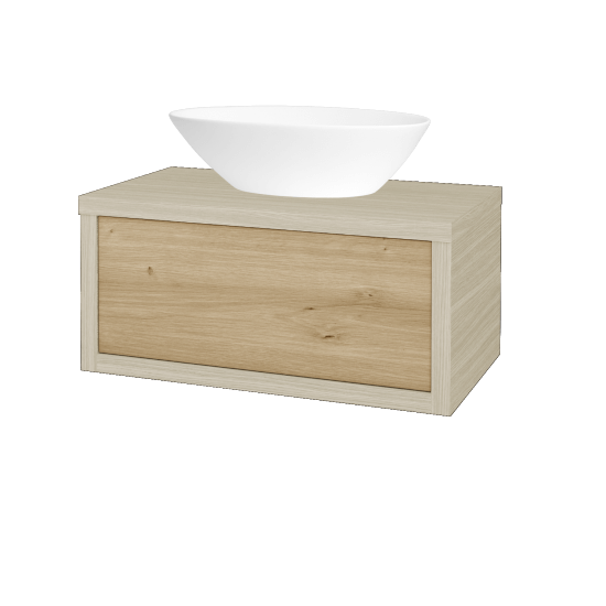Umyvadlová skříňka STORM SZZ 80 (umyvadlo Triumph)  - D04 Dub - D22 Karamel