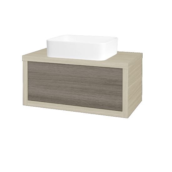 Umyvadlová skříňka STORM SZZ 80 (umyvadlo Joy)  - D04 Dub - D03 Cafe