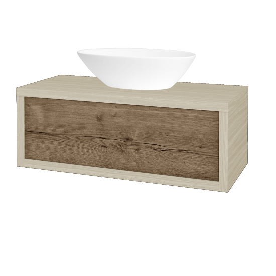 Umyvadlová skříňka STORM SZZ 100 (umyvadlo Triumph)  - D04 Dub - D21 Tobacco