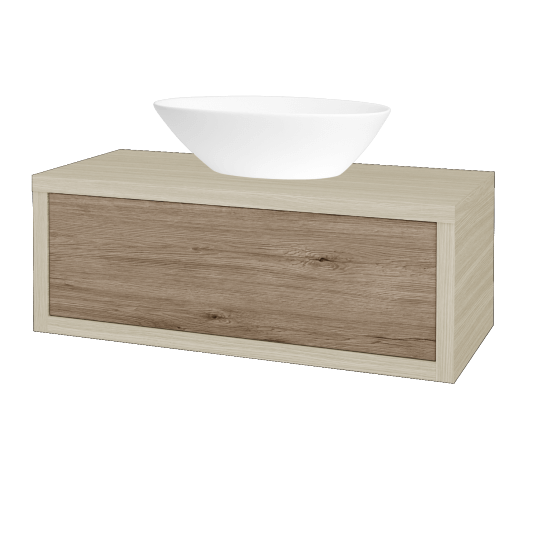 Umyvadlová skříňka STORM SZZ 100 (umyvadlo Triumph)  - D04 Dub - D23 Herkules